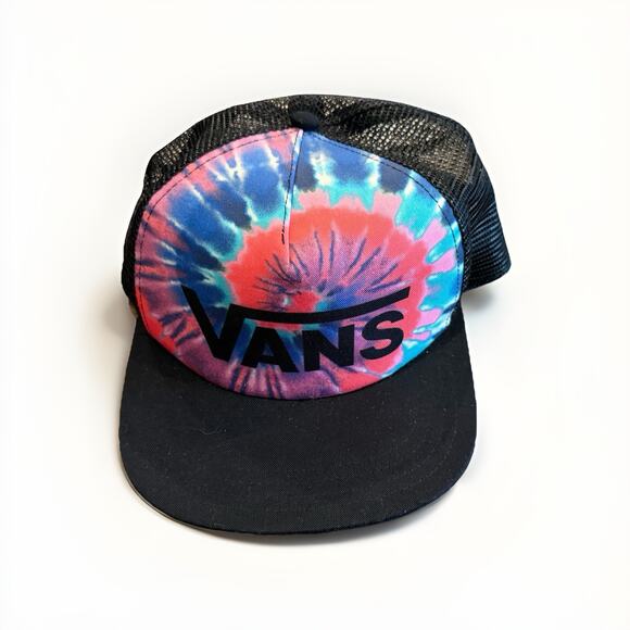 Vans Mens Tie-Dye Adjustable SnapBack Trucker Hat Mesh Back Baseball Cap - Picture 1 of 6